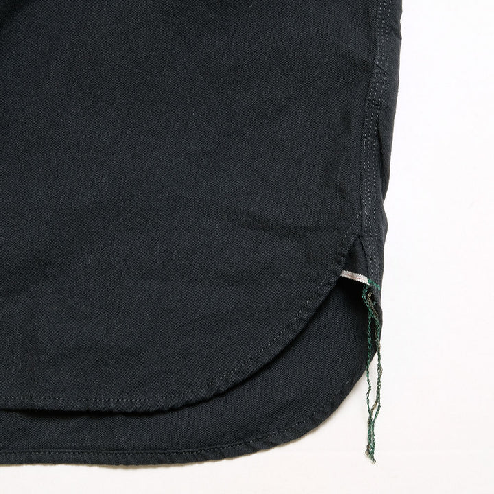 BURGUS PLUS - S/S Black × Black Chambray Work Shirt - HBP300CHBS