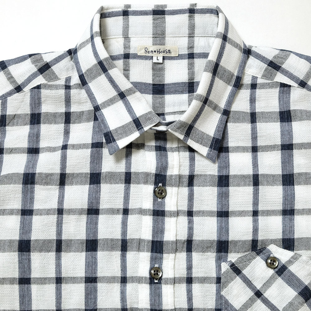 SUN HOUSE - S/S Pull Over Panama Shirt