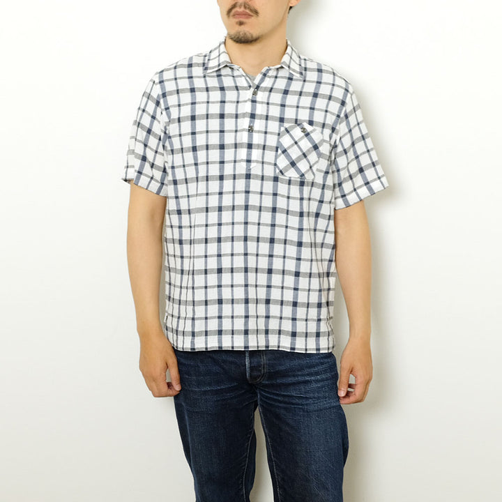 SUN HOUSE - S/S Pull Over Panama Shirt