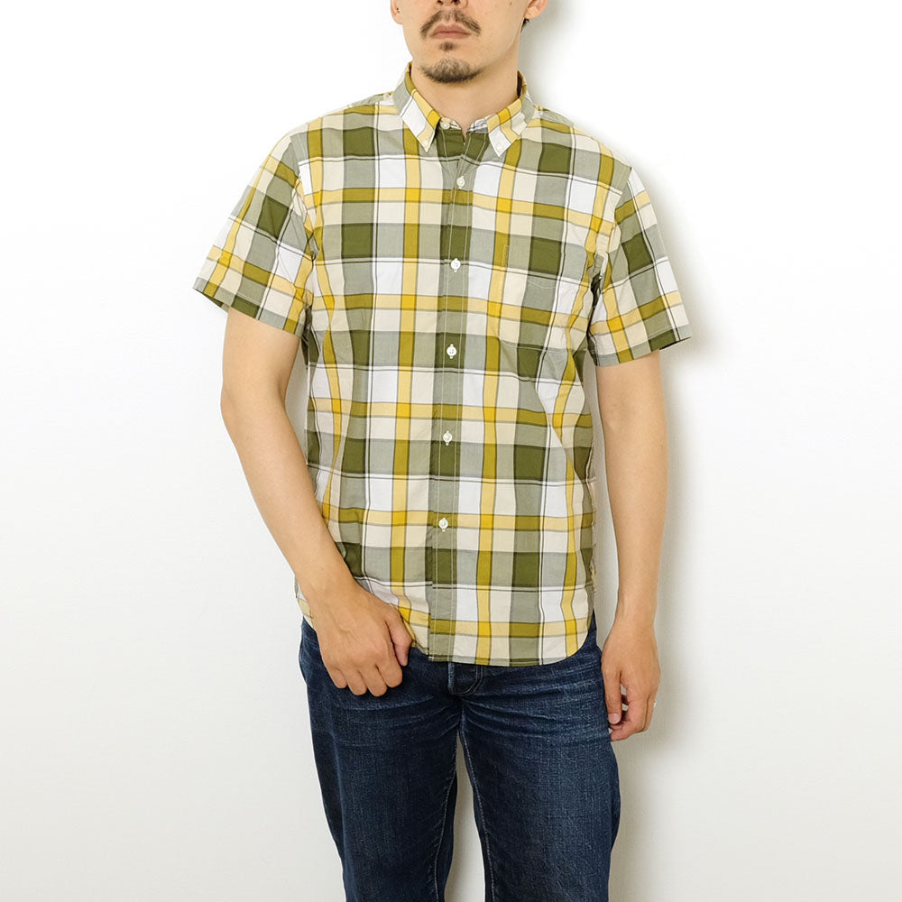 SUN HOUSE - S/S Poplin Madras Check BD Shirt